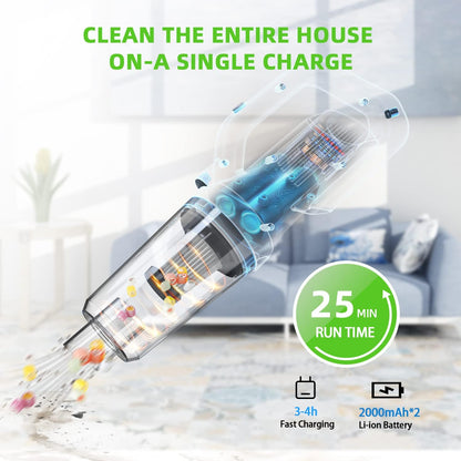 Handheld Vacuum Cordless Rechargeable 9000PA Portable Handheld Vacuum Cleaner for Car Vacuum Cordless Rechargeable Powerful Cyclonic Suction Car Vacuum Cleaner Pet Pair Home 小卖清货，大卖请放过