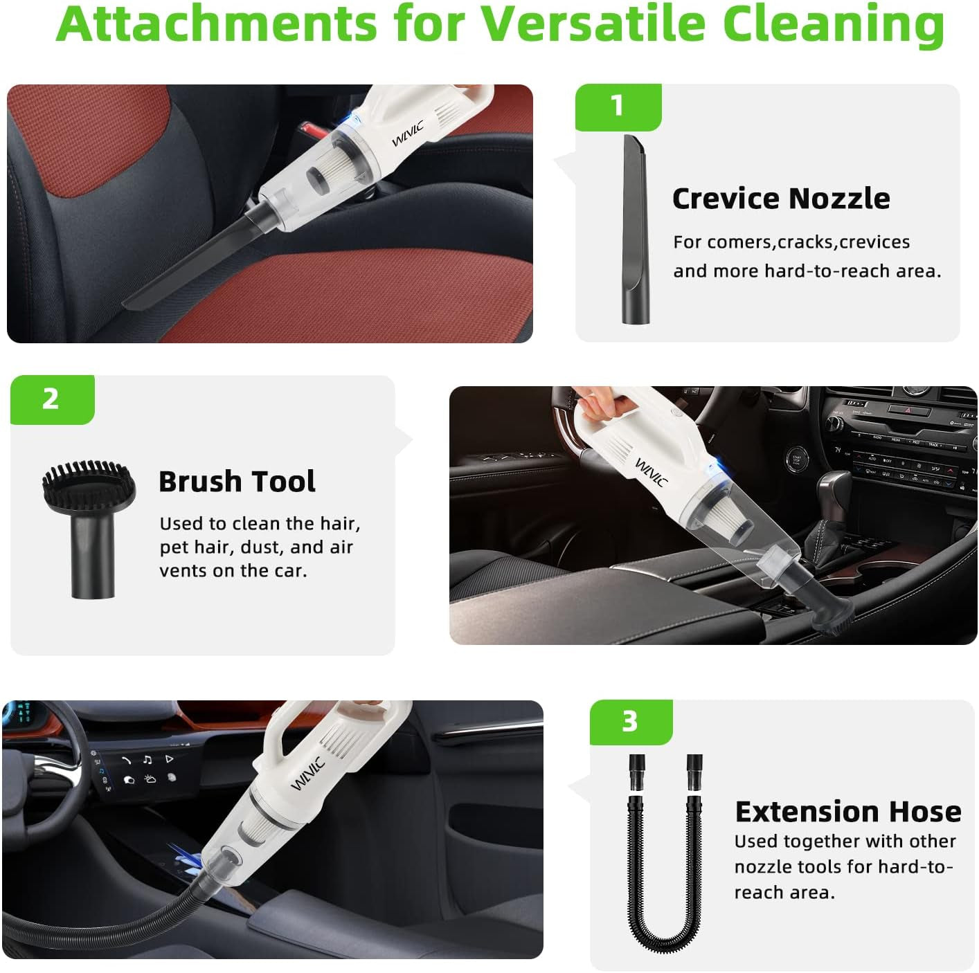 Handheld Vacuum Cordless Rechargeable 9000PA Portable Handheld Vacuum Cleaner for Car Vacuum Cordless Rechargeable Powerful Cyclonic Suction Car Vacuum Cleaner Pet Pair Home 小卖清货，大卖请放过