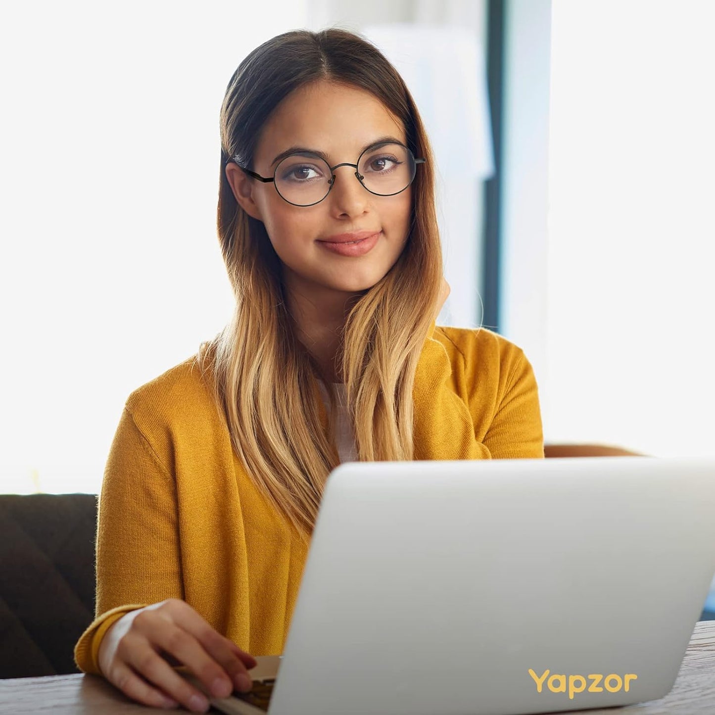 Blue Light Blocking Glasses for Women Men Metal Frame round anti Blue Light Computer Gaming Glasses Non-Prescription